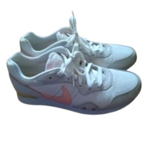 Nike Sportswear Running Shoes White & Gray w/ Peach Swoosh Women's Size 10med